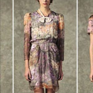 Lerario Beatriz silk chiffon watercolor dress